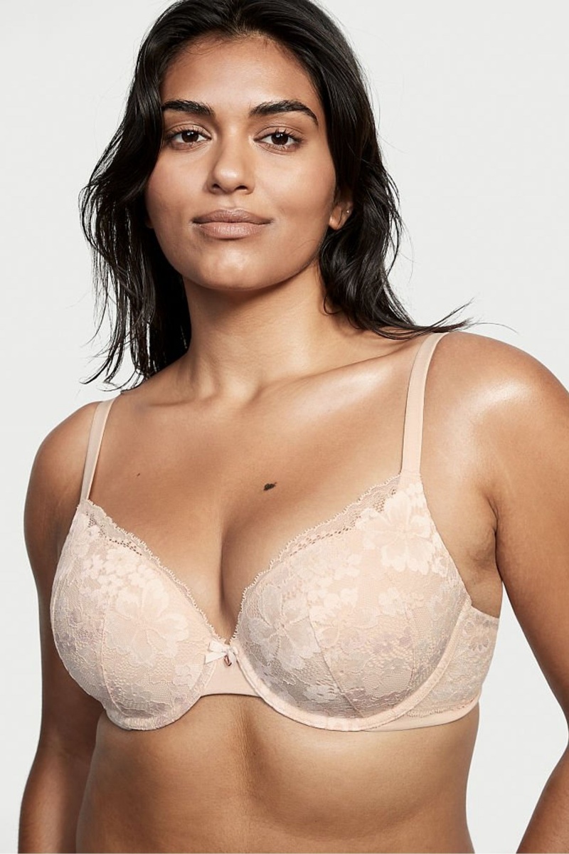 Victoria\'s Secret Body by Victoria Encaje Full Cup Push Up Bra Champagne Nude | 367189ZRF