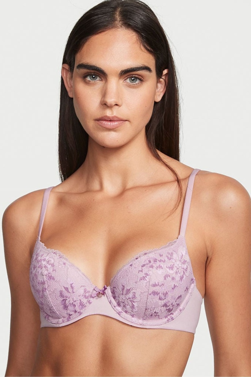 Victoria\'s Secret Body by Victoria Encaje Lightly Forro Demi Bra Azules | 528731ISA