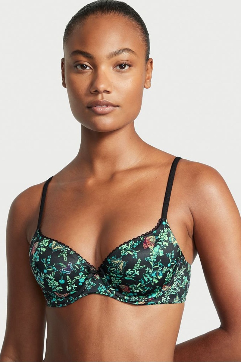 Victoria\'s Secret Body by Victoria Smooth Lightly Forro Demi Bra Negras | 290157SCA