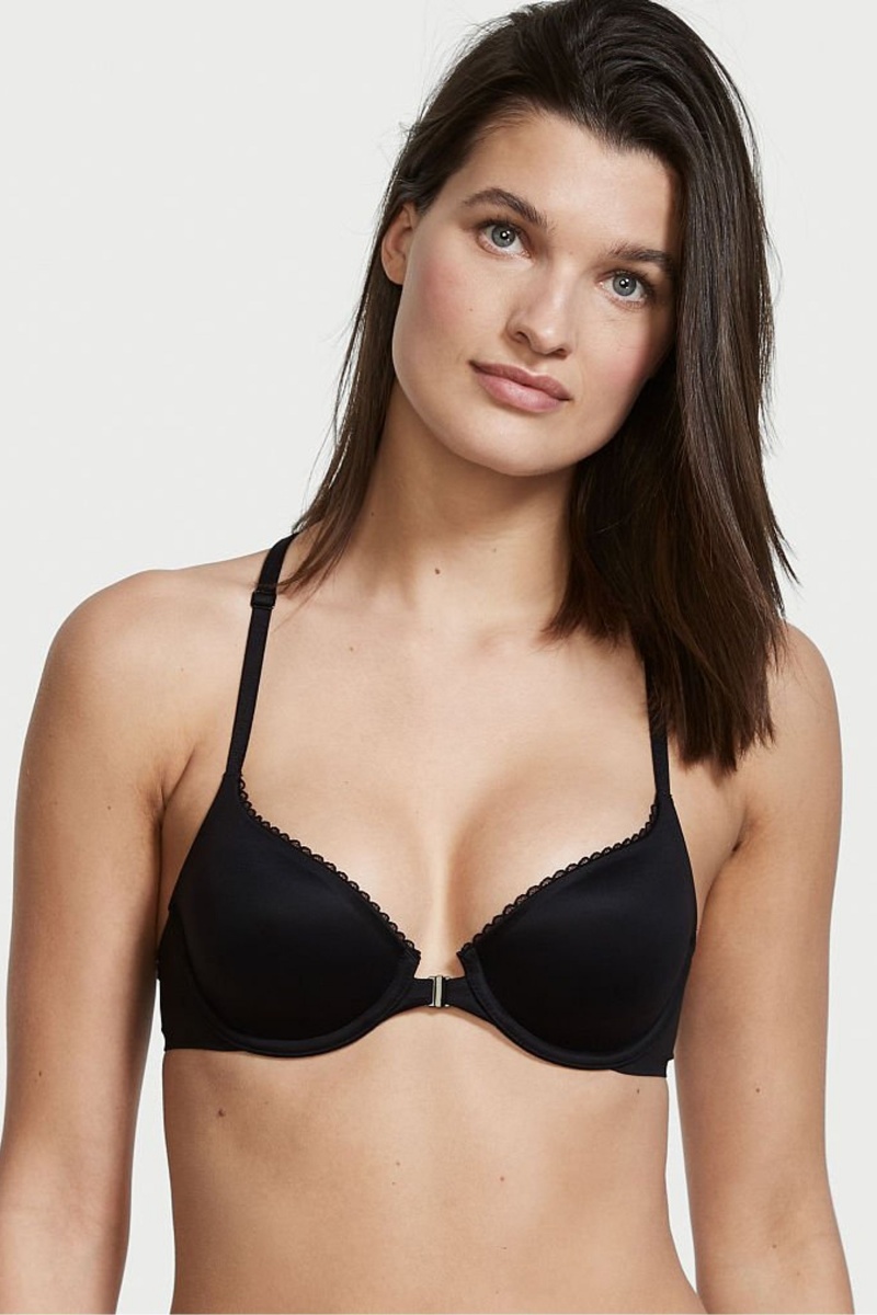 Victoria\'s Secret Body by Victoria Smooth Front Fijacion Lightly Forro Demi Bra Negras | 540793KGL