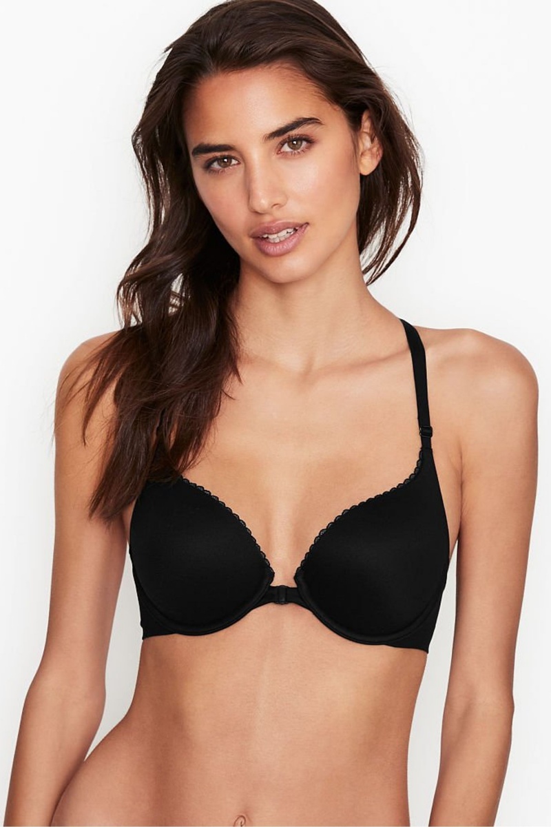 Victoria\'s Secret Body by Victoria Smooth Front Fijacion Full Cup Push Up Bra Negras | 847239JKC