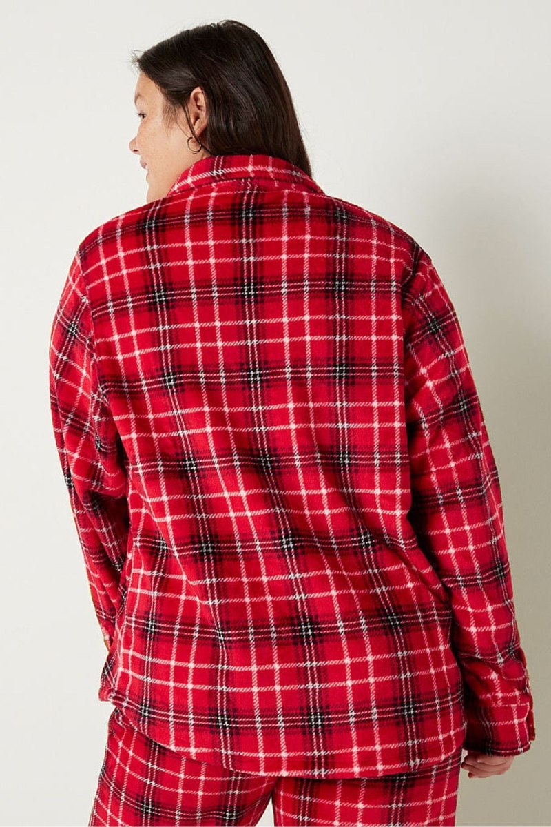 Victoria's Secret Cosy Long Sleeve Pyjama Top Rojas | 239760SWZ