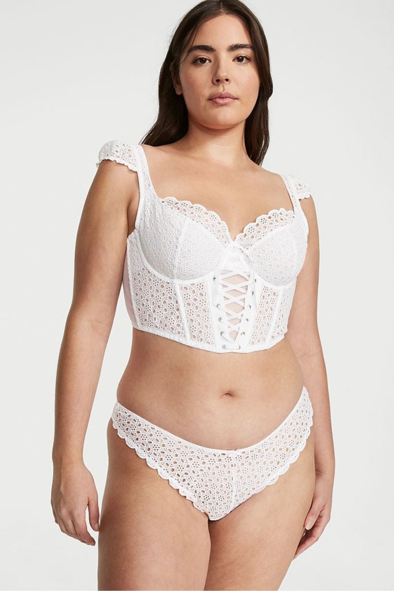 Victoria's Secret Dream Angels Broderie Scalloped Trim Bra Blancas | 104957BMA