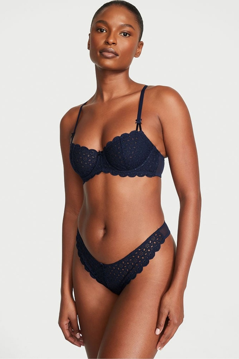 Victoria's Secret Dream Angels Broderie Scalloped Trim Bra Ensign | 208197XLQ