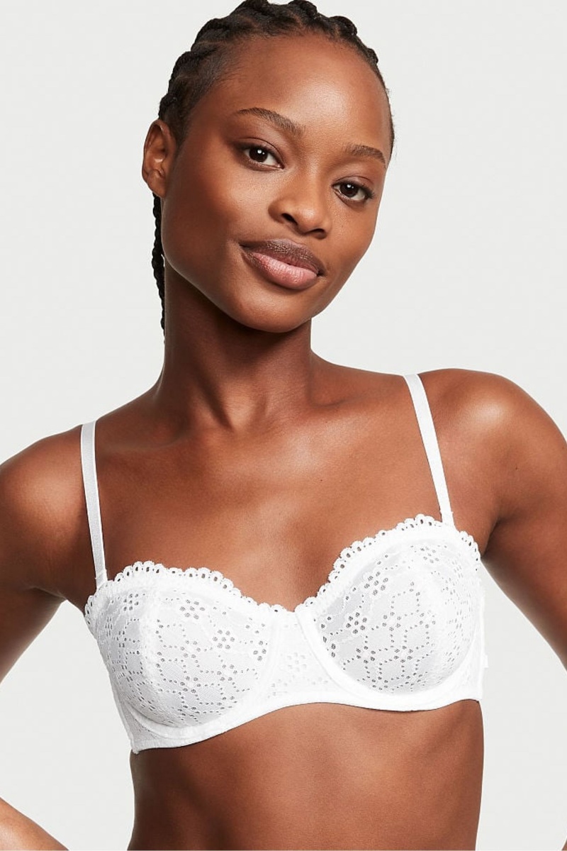 Victoria\'s Secret Dream Angels Broderie Scalloped Trim Bra Ensign | 437120EHJ