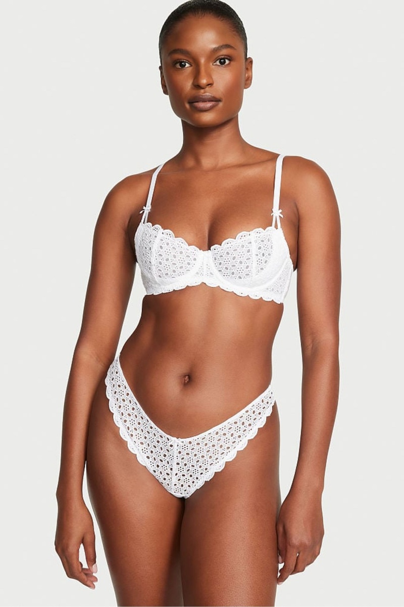 Victoria's Secret Dream Angels Broderie Scalloped Trim Bra Ensign | 567043KAU