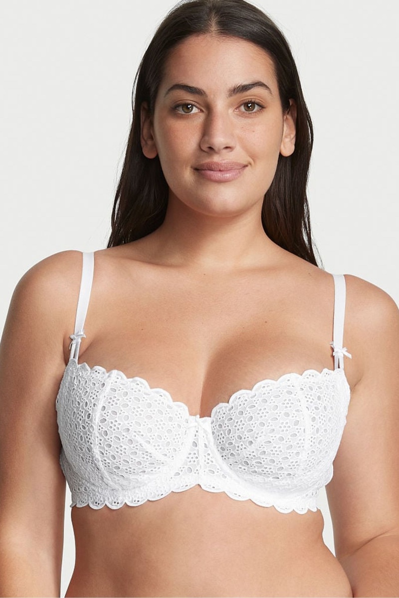 Victoria\'s Secret Dream Angels Broderie Scalloped Trim Bra Ensign | 567043KAU