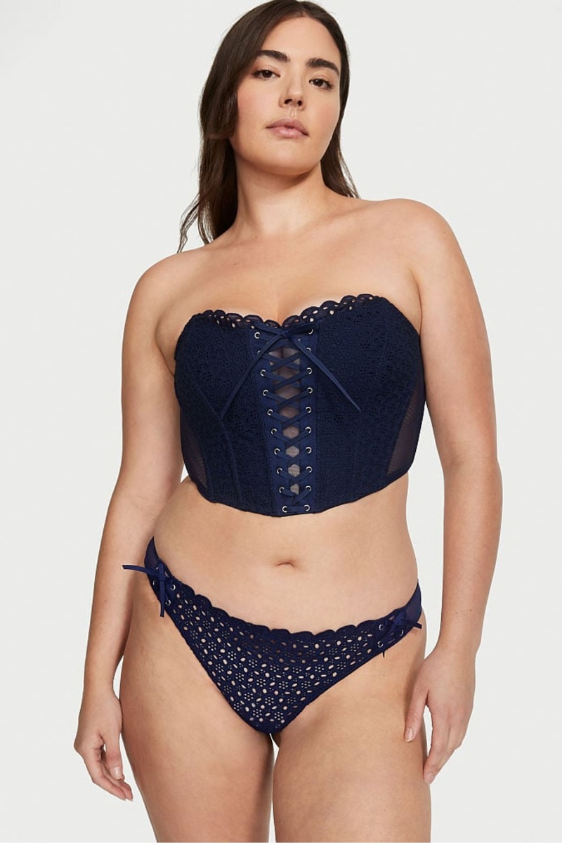 Victoria's Secret Dream Angels Dream Angels Eyelet Encaje Up Strapless Bra Top Ensign | 506713MEF