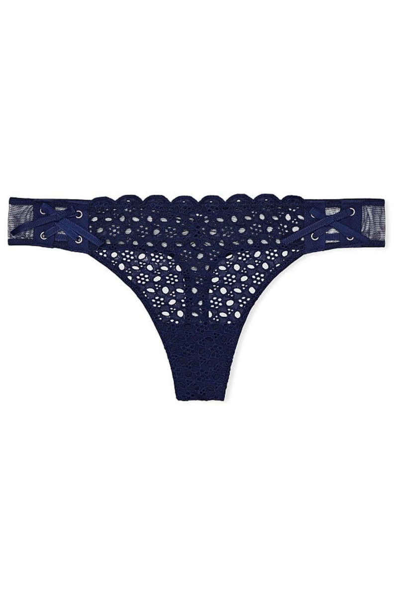 Victoria's Secret Dream Angels Encaje Panties Azul Marino Azules | 781435DSY