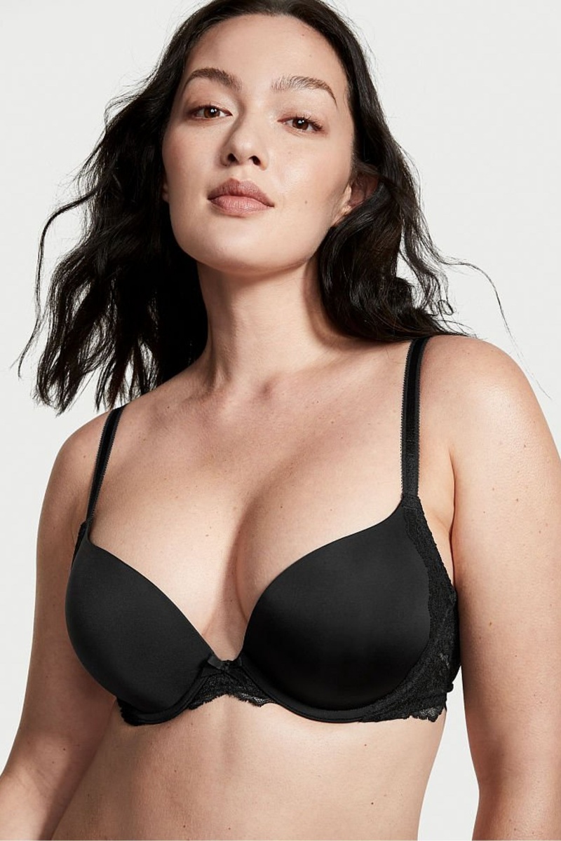 Victoria\'s Secret Dream Angels Encaje Wing Push Up Bra Negras | 410368JTR