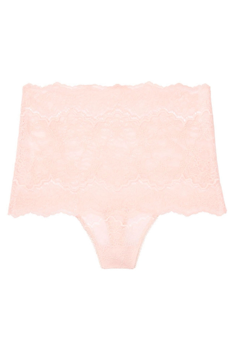 Victoria's Secret Dream Angels Highwaist Corded Tanga Panty Negras | 234895NEP