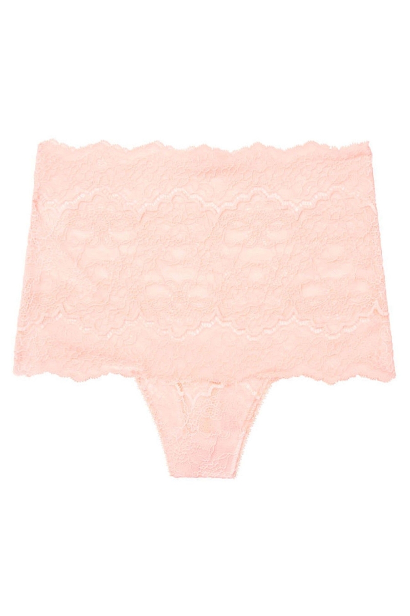 Victoria's Secret Dream Angels Highwaist Corded Tanga Panty Negras | 501427EPW