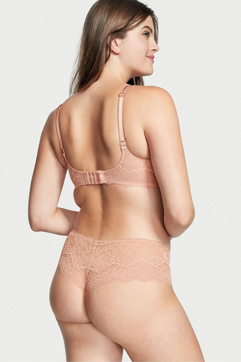 Victoria's Secret Dream Angels Panties Evening Blush Nude Lace | 019836SMH