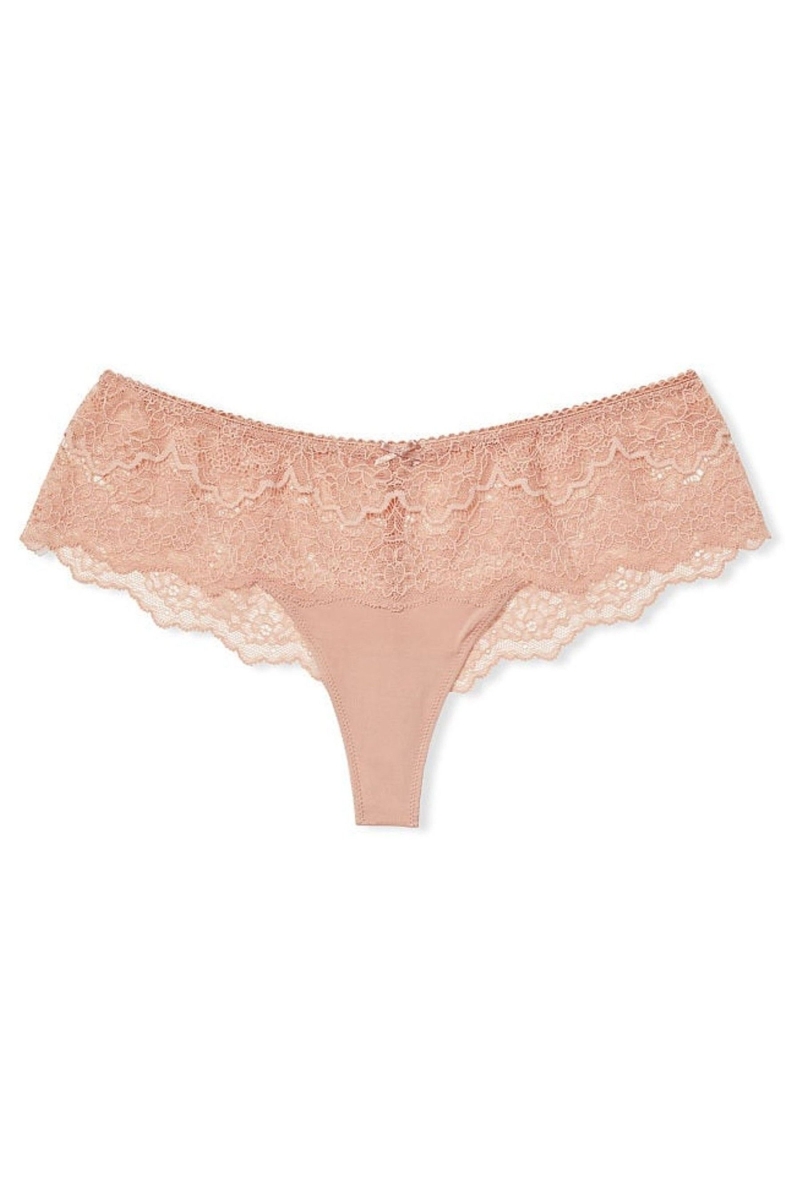 Victoria's Secret Dream Angels Panties Evening Blush Nude Lace | 019836SMH