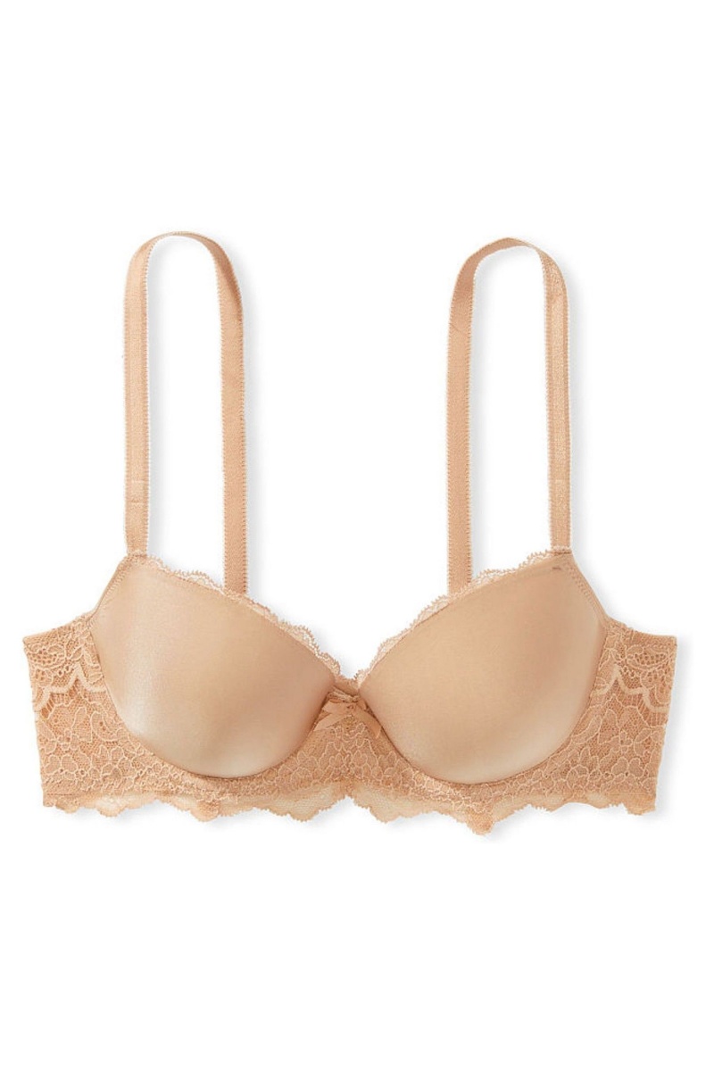 Victoria's Secret Dream Angels Smooth Encaje Wing Lightly Forro Demi Bra Almost Nude | 261845YPU