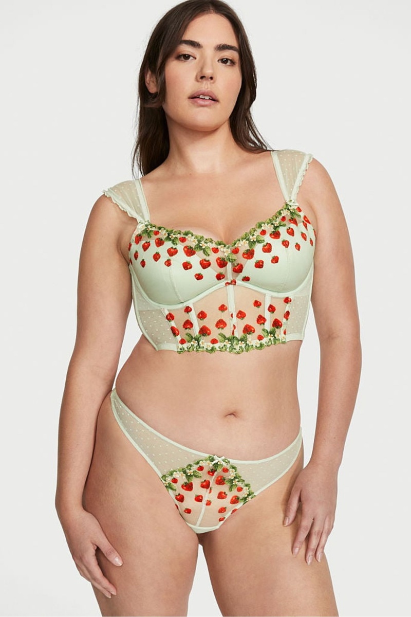 Victoria's Secret Dream Angels Strawberry Embroidered Bra Verde | 475638WLA