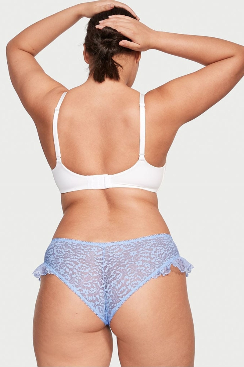 Victoria's Secret Encaje Cheeky Panties Azules | 098742FAP