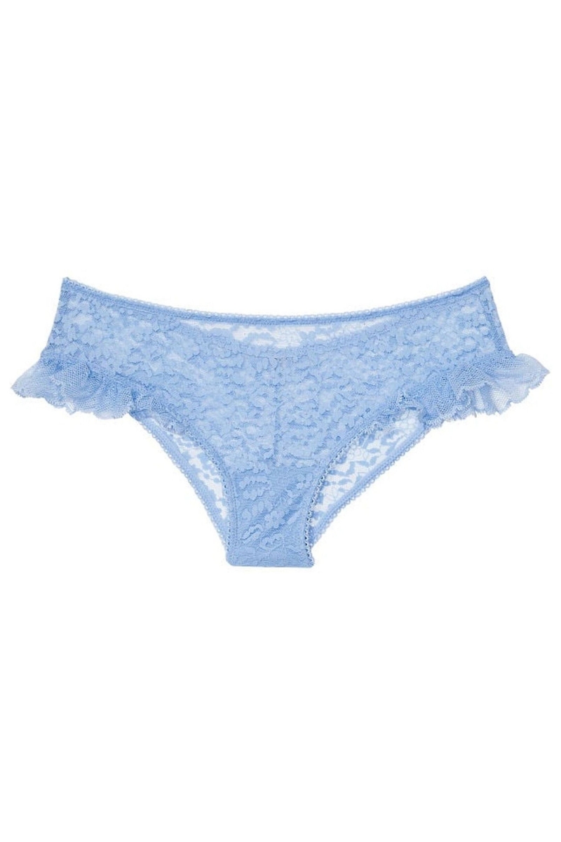 Victoria's Secret Encaje Cheeky Panties Azules | 098742FAP