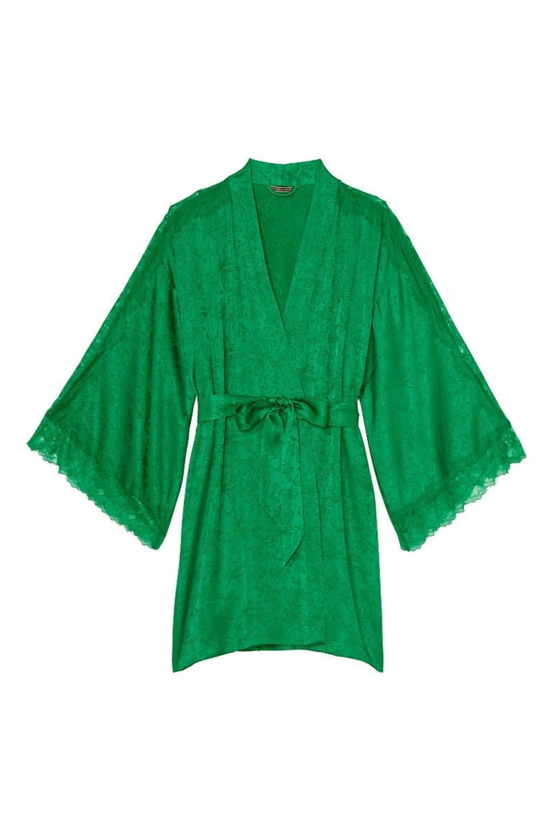 Victoria's Secret Encaje Inset Robe Negras | 086372GOX