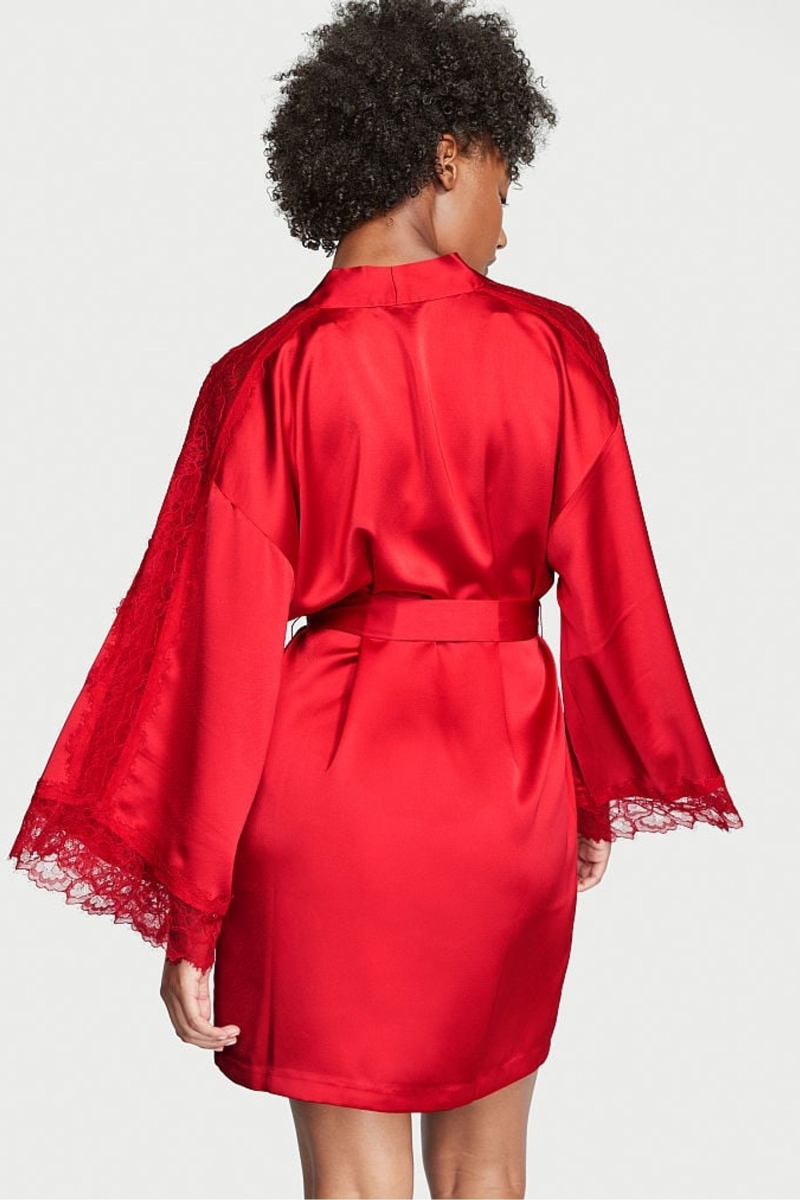 Victoria's Secret Encaje Inset Robe Rojas | 048729EKZ