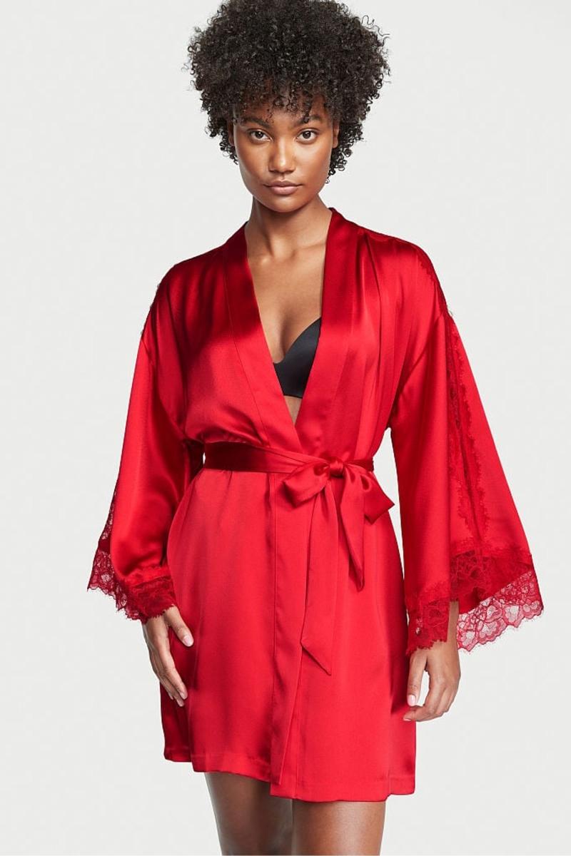 Victoria\'s Secret Encaje Inset Robe Rojas | 048729EKZ