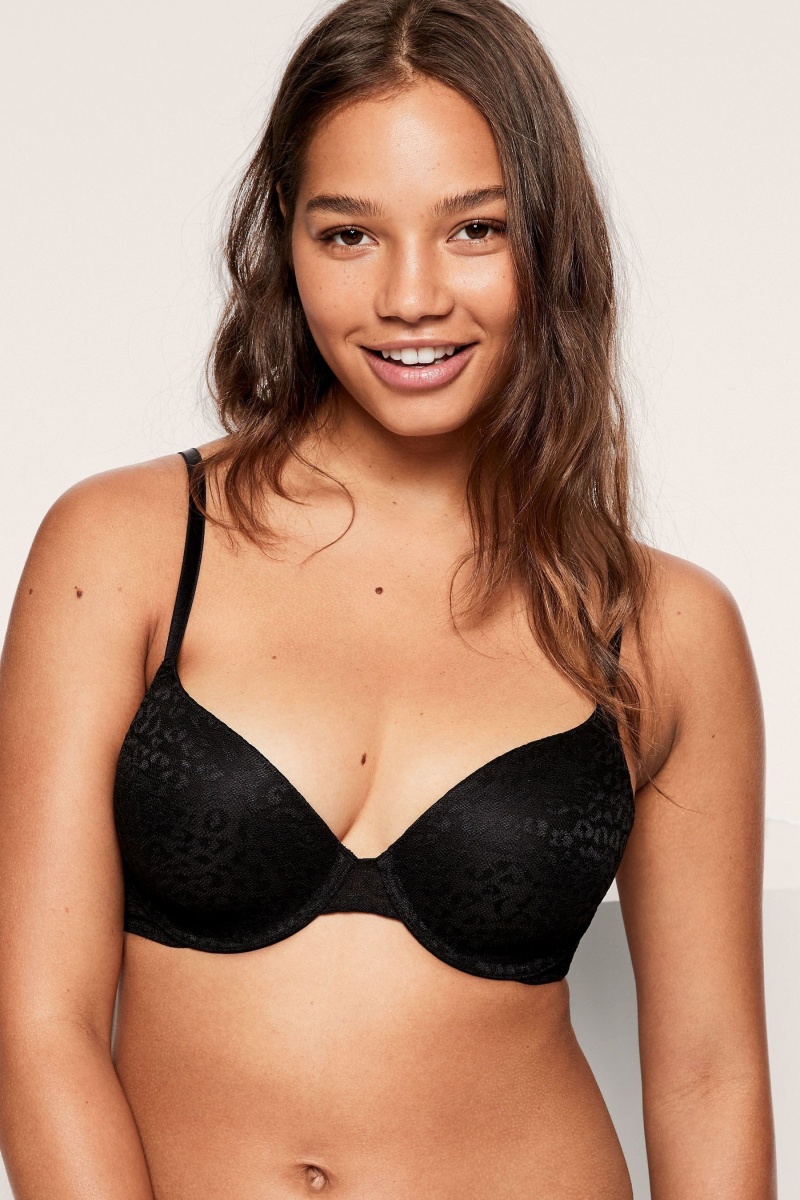 Victoria\'s Secret Encaje Lightly Forro T-Shirt Bra Azules | 612043FKX