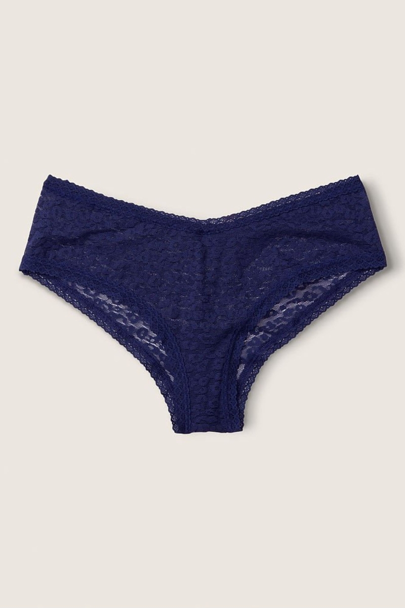 Victoria\'s Secret Encaje Logo Cheeky Panties Blancas | 340765ARZ