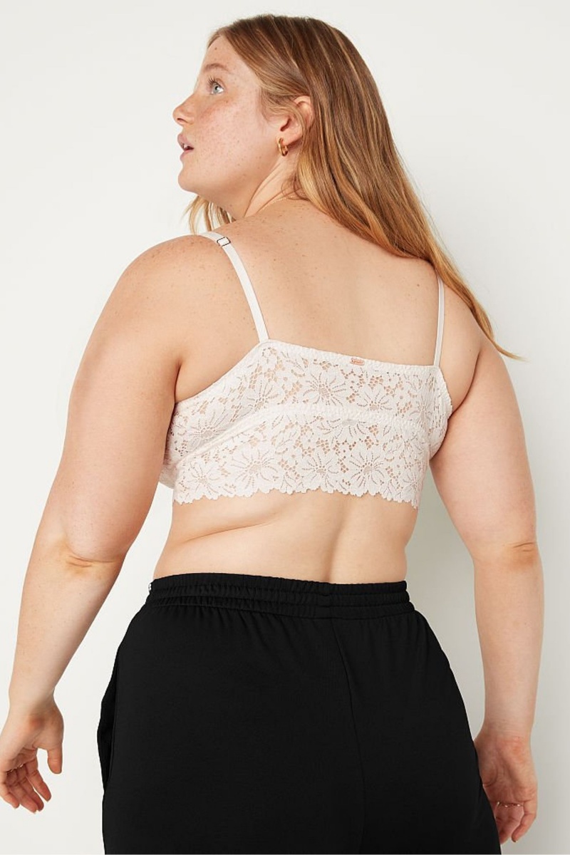 Victoria's Secret Encaje Longline Bralette Blancas | 427653YKJ