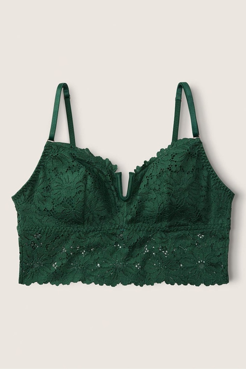 Victoria's Secret Encaje Longline Bralette Blancas | 928371YFN