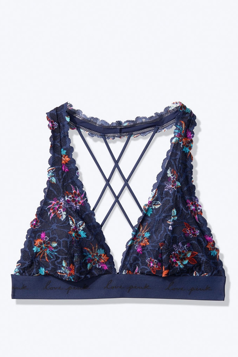 Victoria's Secret Encaje Tiras Back Halterneck Bralette Blancas | 048967ORB