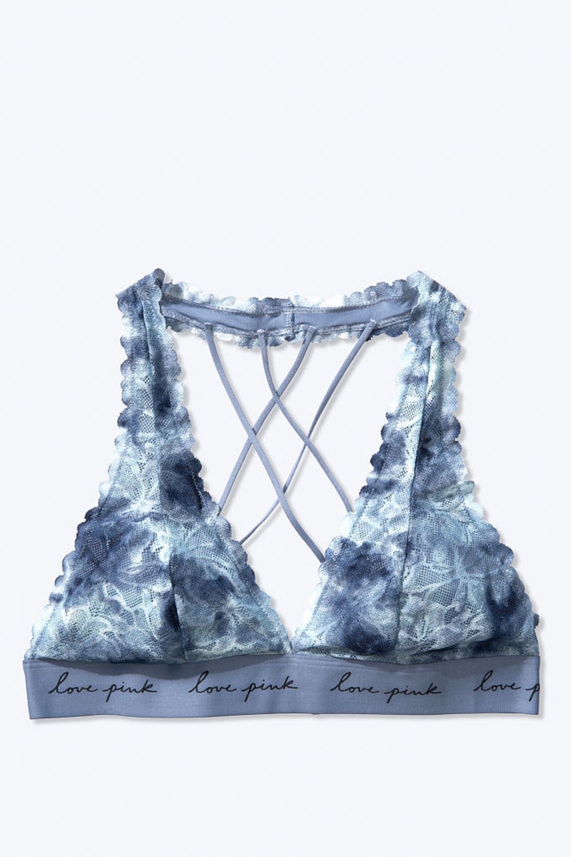 Victoria's Secret Encaje Tiras Back Halterneck Bralette Blancas | 297564CAS