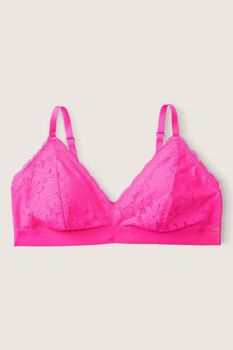 Victoria's Secret Encaje Unlined Triangle Bralette Rosas | 057648VKZ