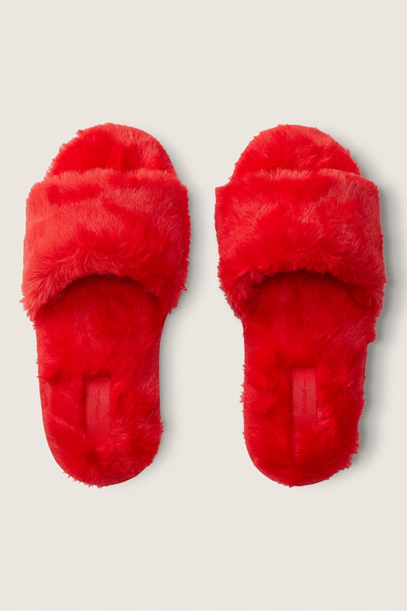 Victoria's Secret Faux Fur Slippers Rojas | 913560JNI