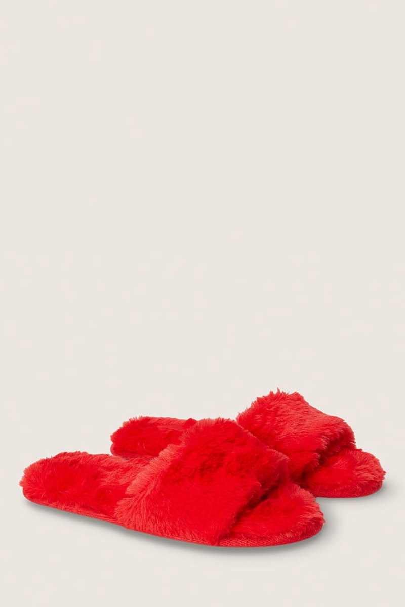 Victoria\'s Secret Faux Fur Slippers Rojas | 913560JNI