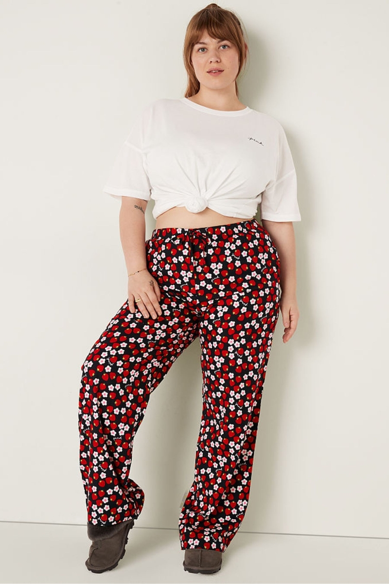 Victoria's Secret Flannel Pyjama Bottoms Negras | 459281UBQ