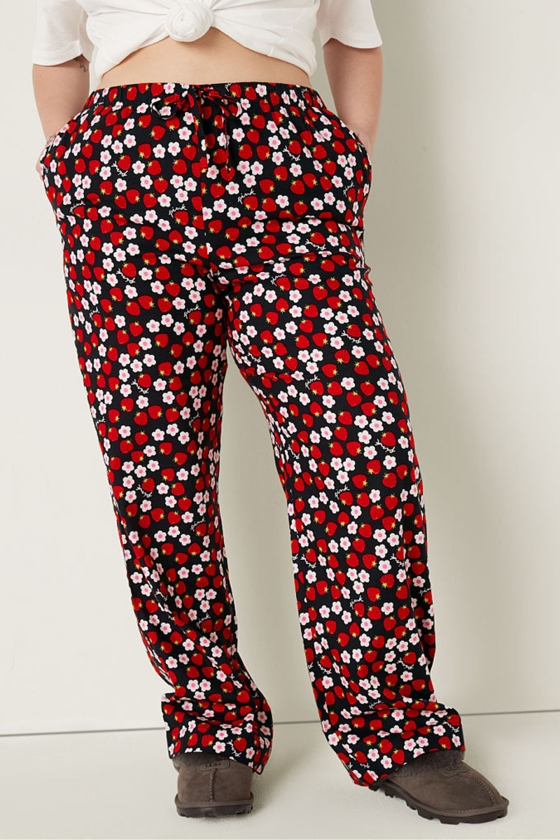 Victoria\'s Secret Flannel Pyjama Bottoms Negras | 459281UBQ