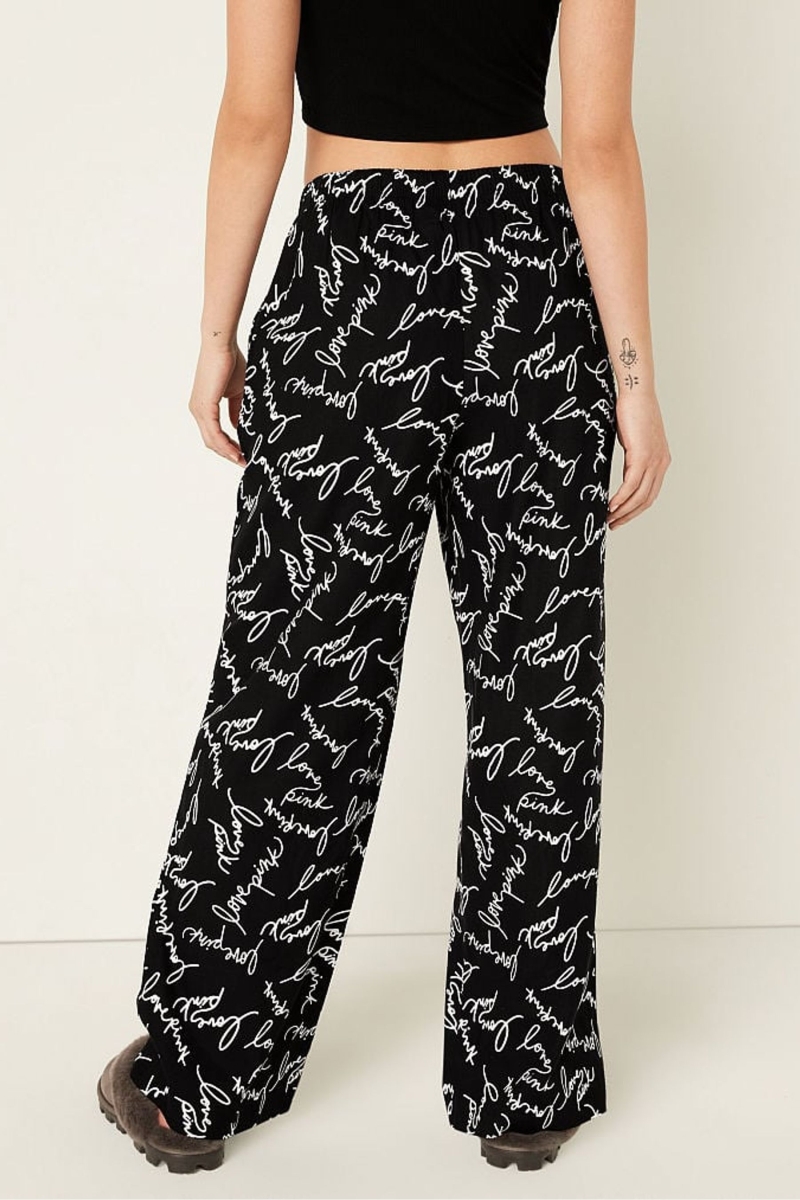 Victoria's Secret Flannel Pyjama Bottoms Negras | 704168WEL