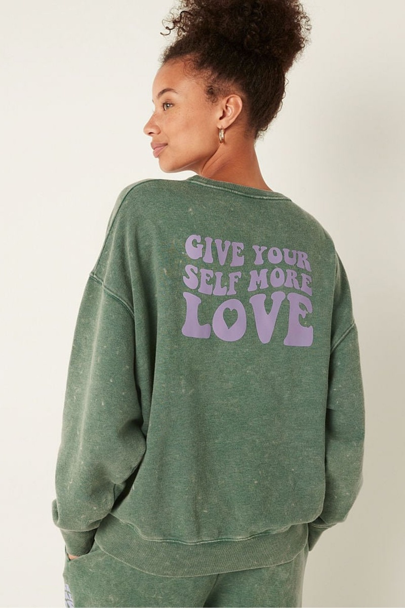 Victoria's Secret Fleece Long Sleeve Sweatshirt Negras | 568947AIB