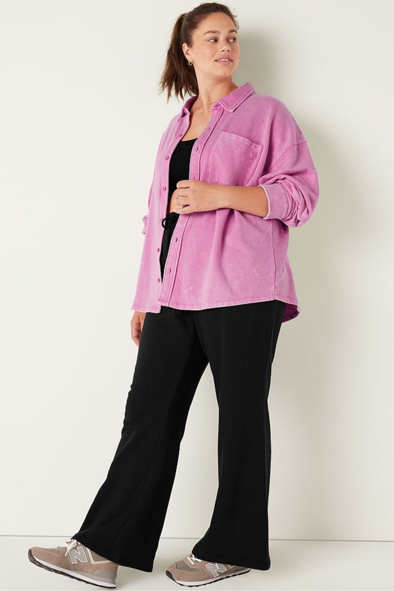 Victoria's Secret Fleece Shirt Jacket Azules Azules | 730645TKC