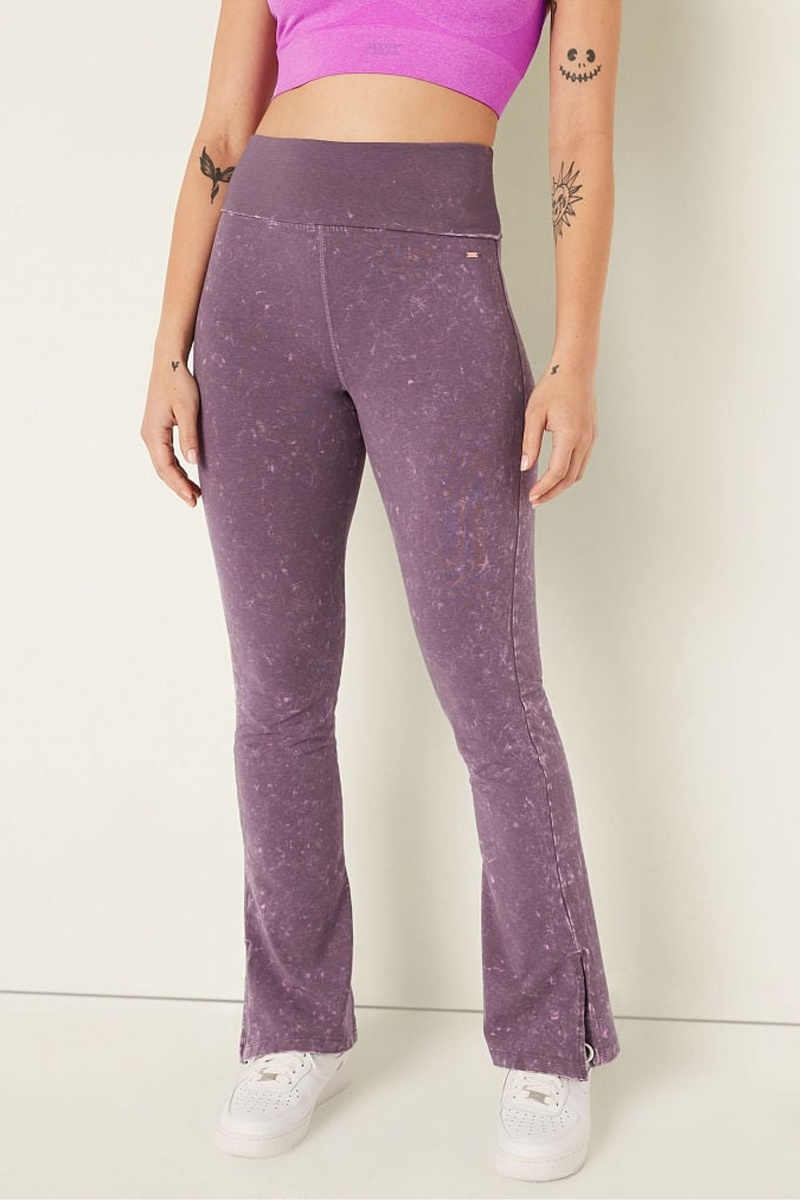 Victoria\'s Secret Foldover Flare Legging Moradas | 719823AWP