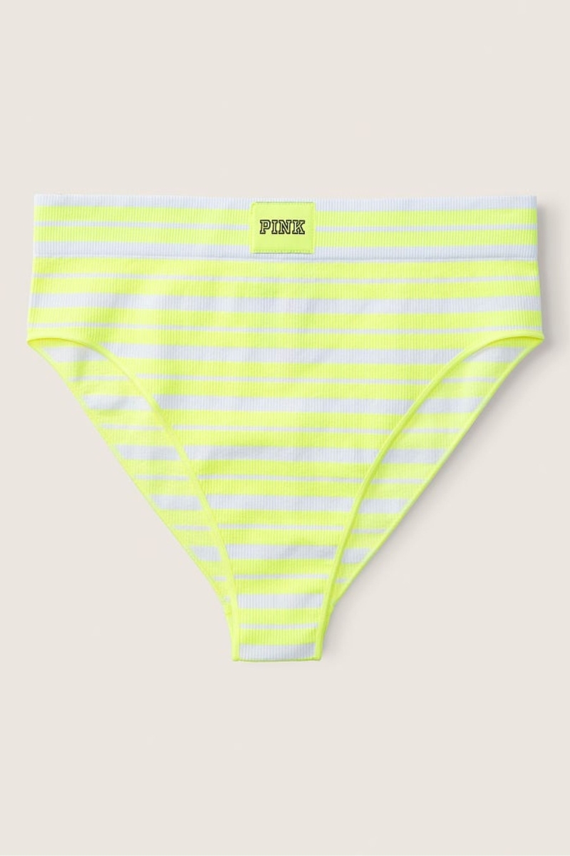 Victoria's Secret High Cintura Rib Seamless Bikini Bottoms Rosas | 645120CVY