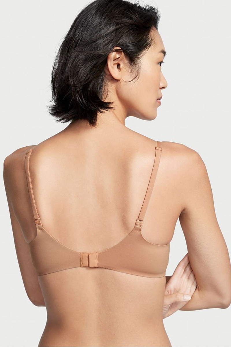 Victoria's Secret Incredible Smooth Non Wired Push Up Bra Toasted Sugar Nude | 150479QZV