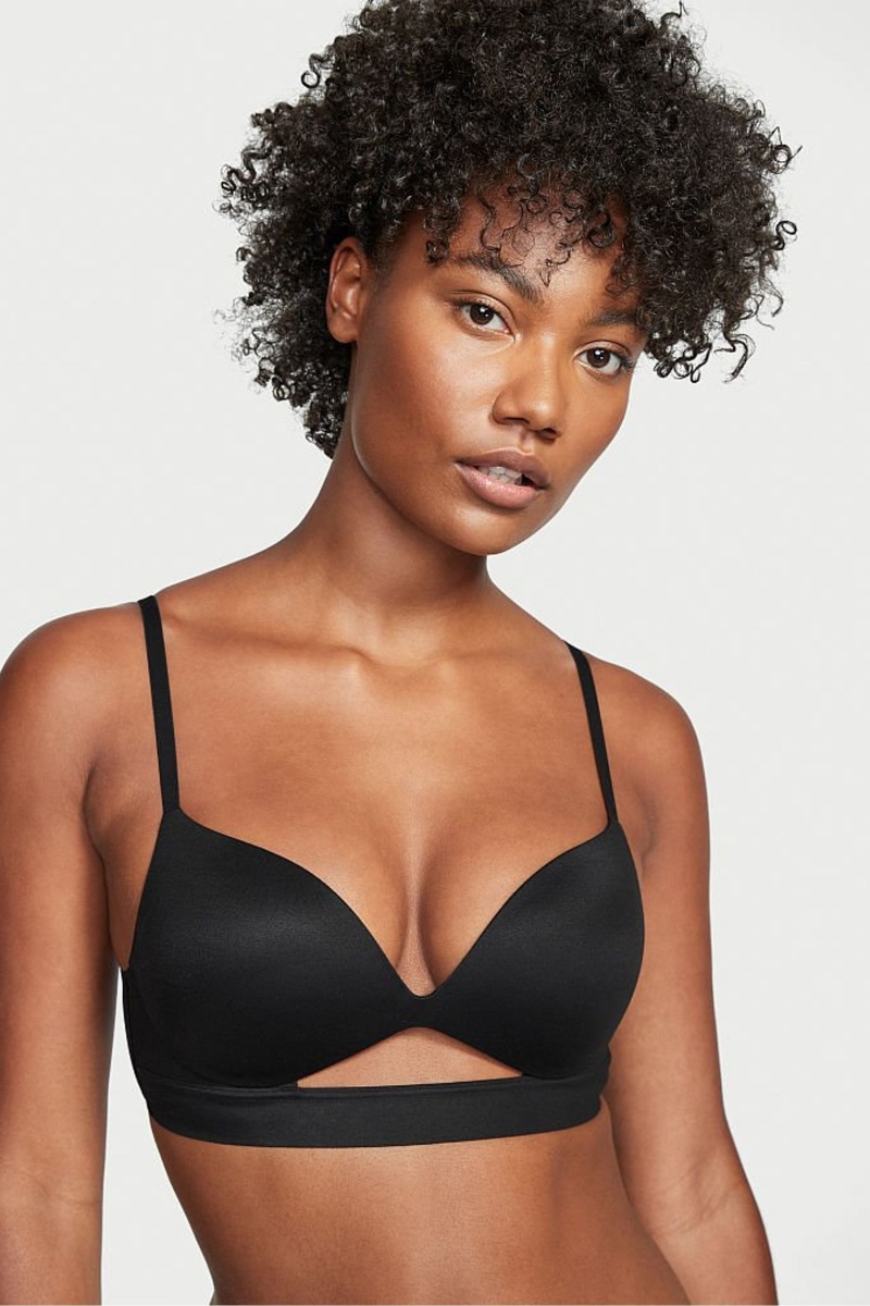 Victoria\'s Secret Incredible Smooth Non Wired Push Up Bra Negras | 287413NZE