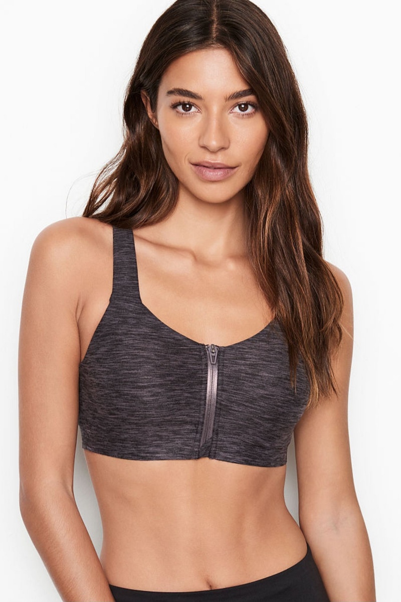 Victoria's Secret Knockout High Impact Racerback Zip Up Sports Bra Albaricoque Naranjas | 095487NZC