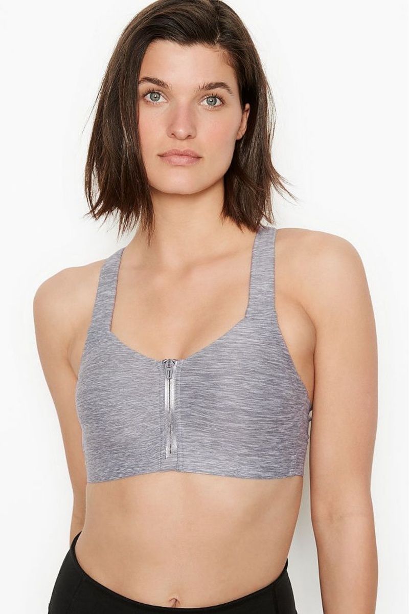 Victoria\'s Secret Knockout High Impact Racerback Zip Up Sports Bra Albaricoque Naranjas | 189264TKW