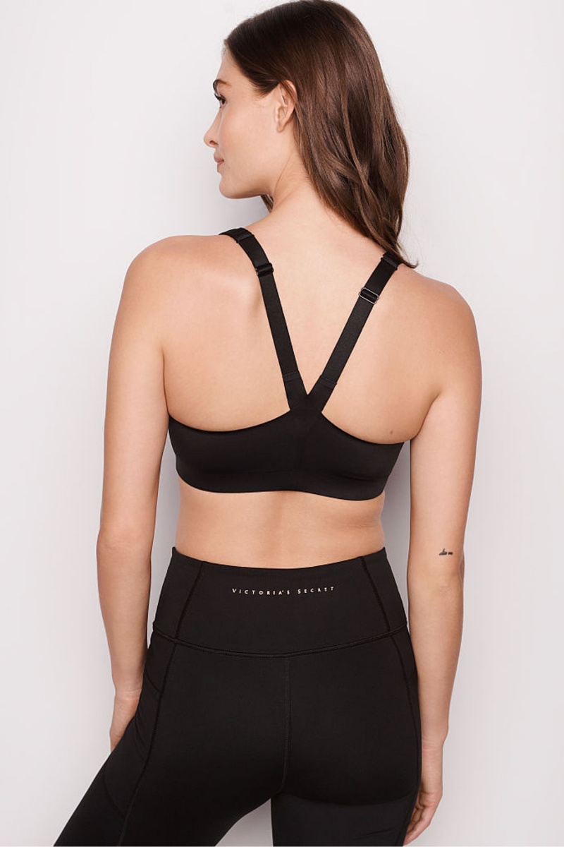 Victoria's Secret Knockout High Impact Racerback Zip Up Sports Bra Negras | 346857OFW