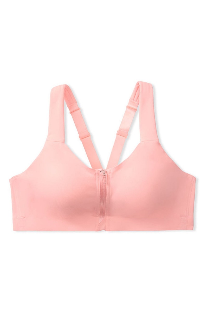 Victoria's Secret Knockout High Impact Racerback Zip Up Sports Bra Albaricoque Naranjas | 406827CUZ