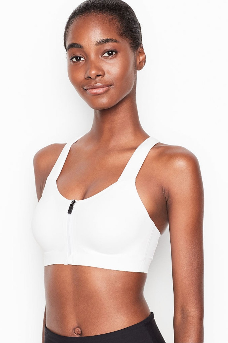 Victoria\'s Secret Knockout High Impact Racerback Zip Up Sports Bra Albaricoque Naranjas | 723819ZPN