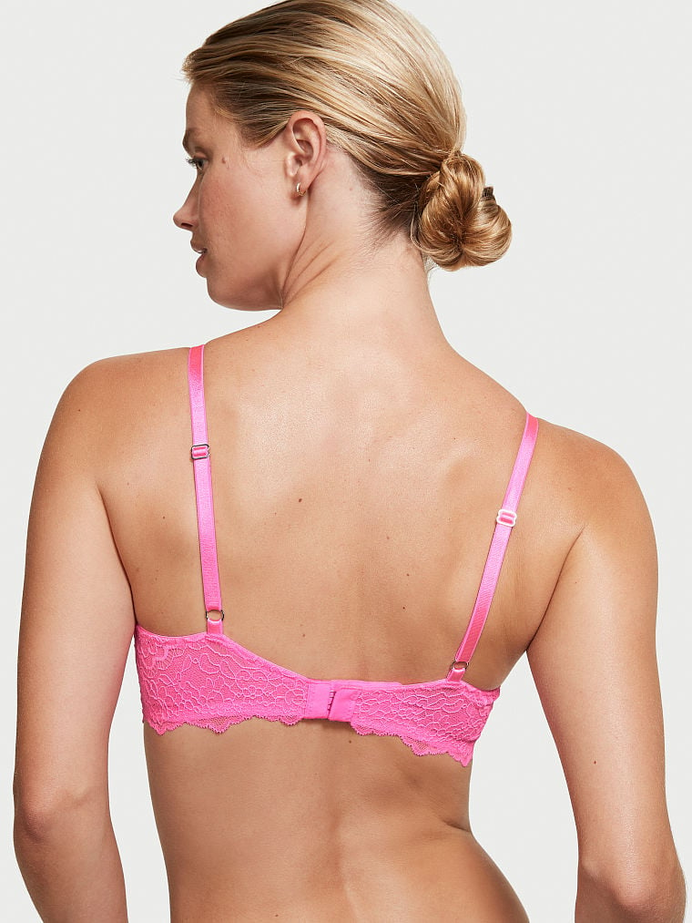 Victoria's Secret Lightly-Forro Wireless Bra Neon Peony | 893504END