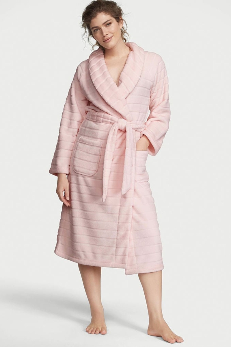 Victoria\'s Secret Long Cosy Robe Rosas | 813759TQE